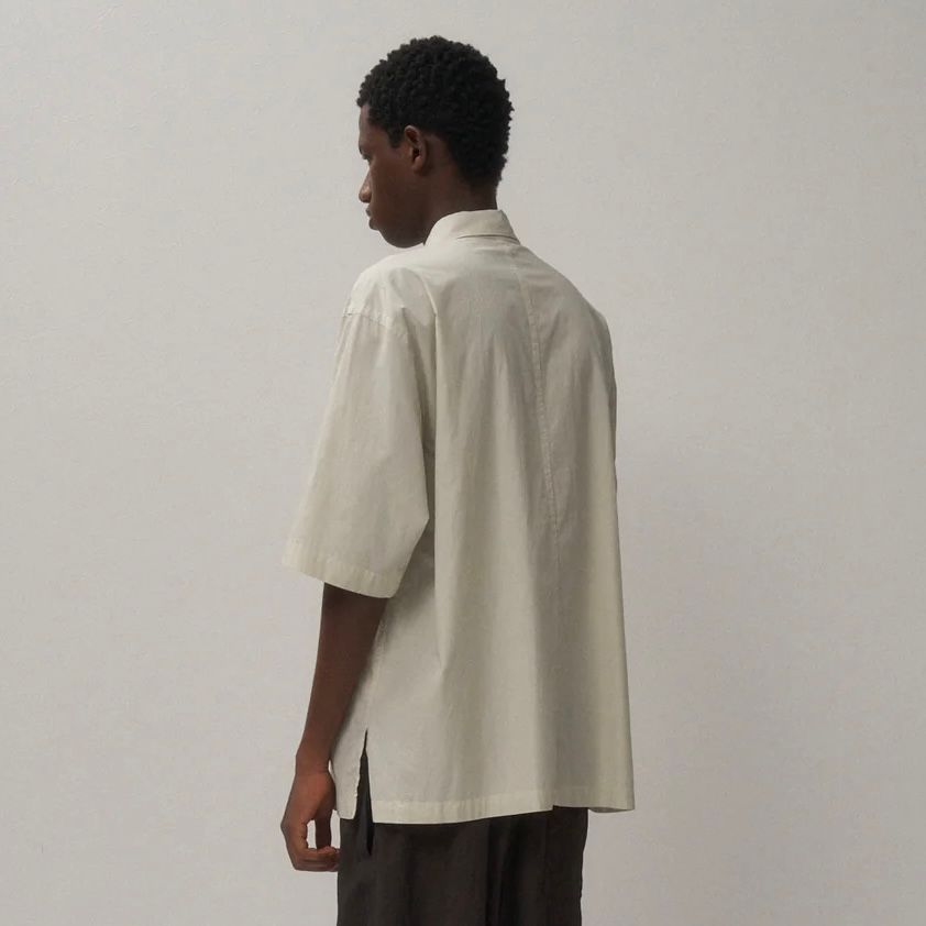 【残り一点】Shrink Cotton Lawn Oversized Half Sleeve Shirt