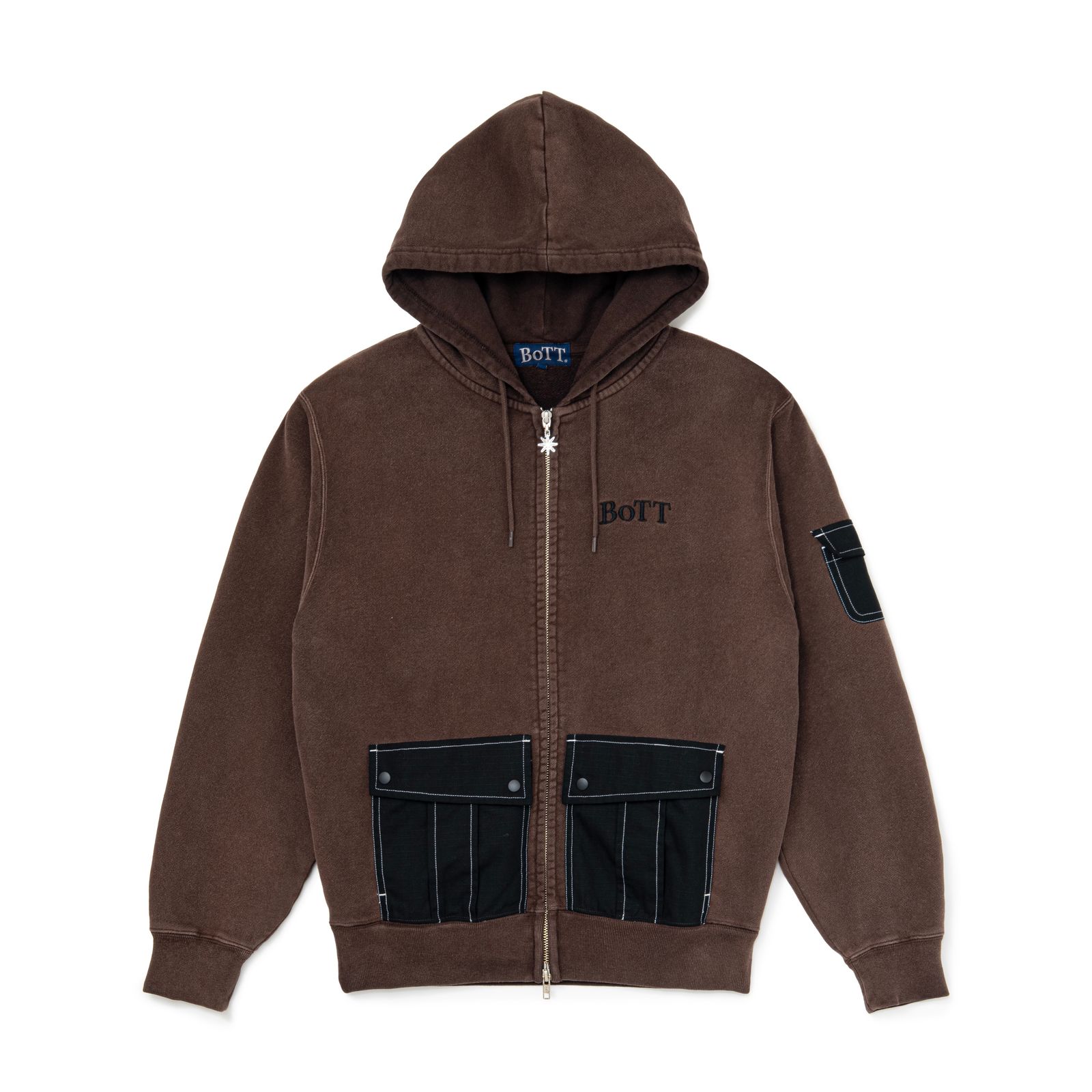 【残り一点】Washed Cargo Pocket Zip Hoodie