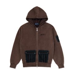 【残り一点】Washed Cargo Pocket Zip Hoodie