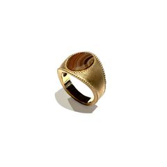 【残り一点】Signet Ring(GOLD×BROWN)
