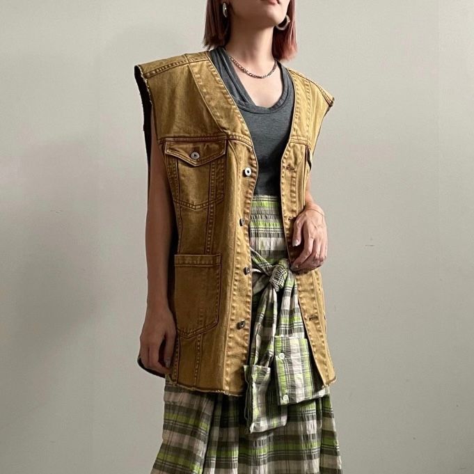 【残り一点】Vintage Like Denim Vest Jacket