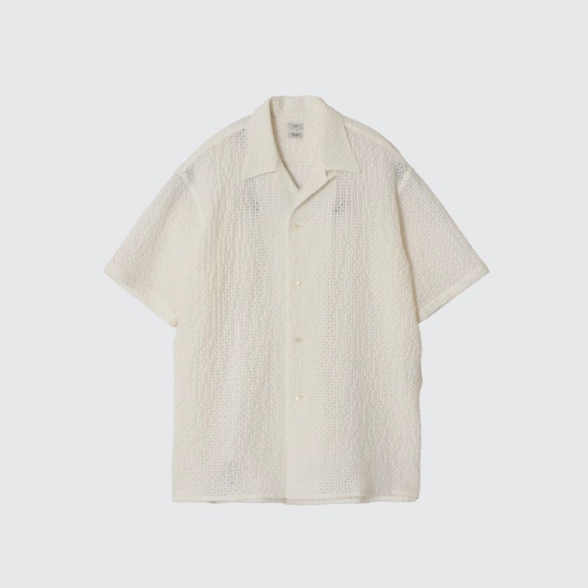【残り一点】Embroidery Open Collar Shirt