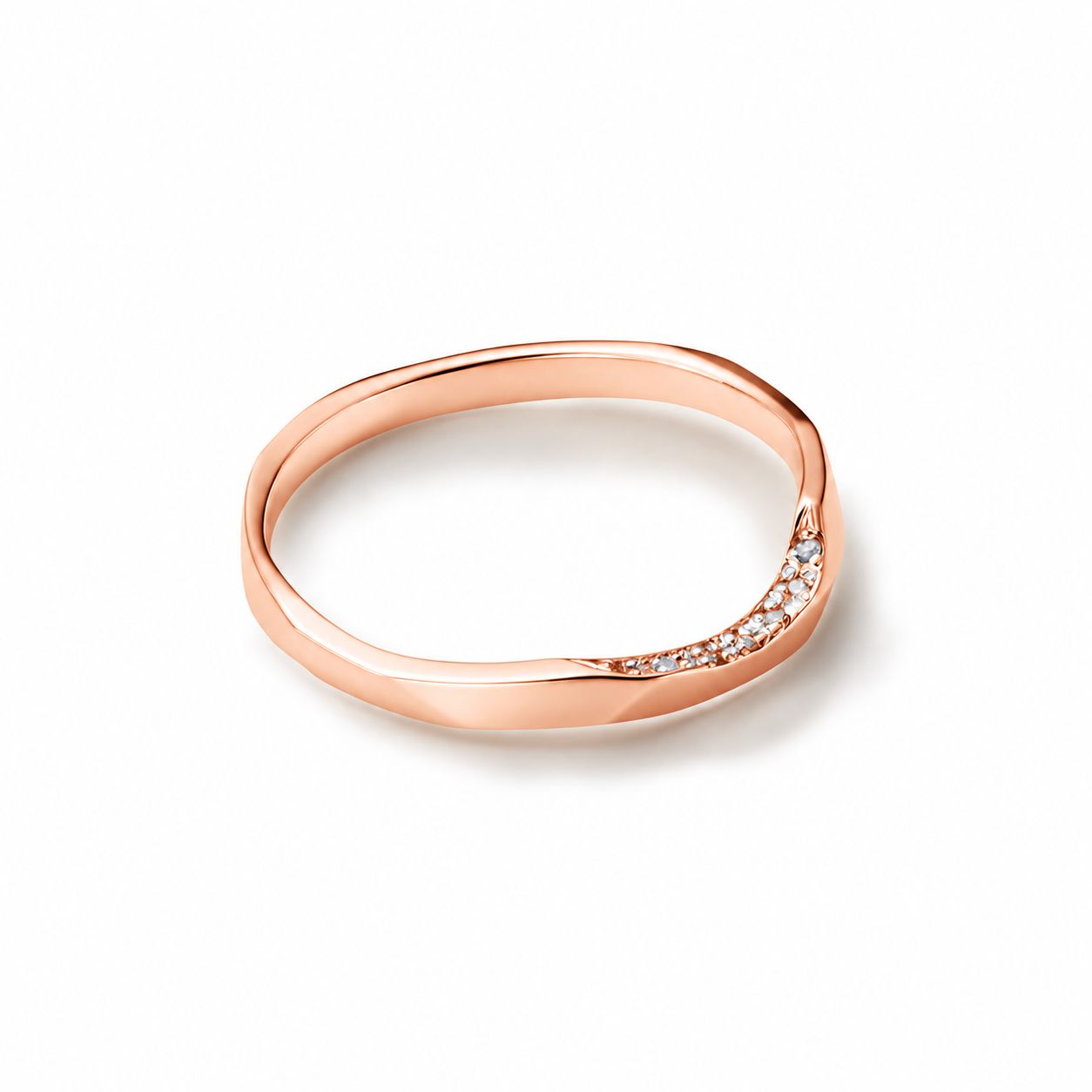 【お取り寄せ注文可能】Chip Ring S W /Dia(K18 PINK GOLD)