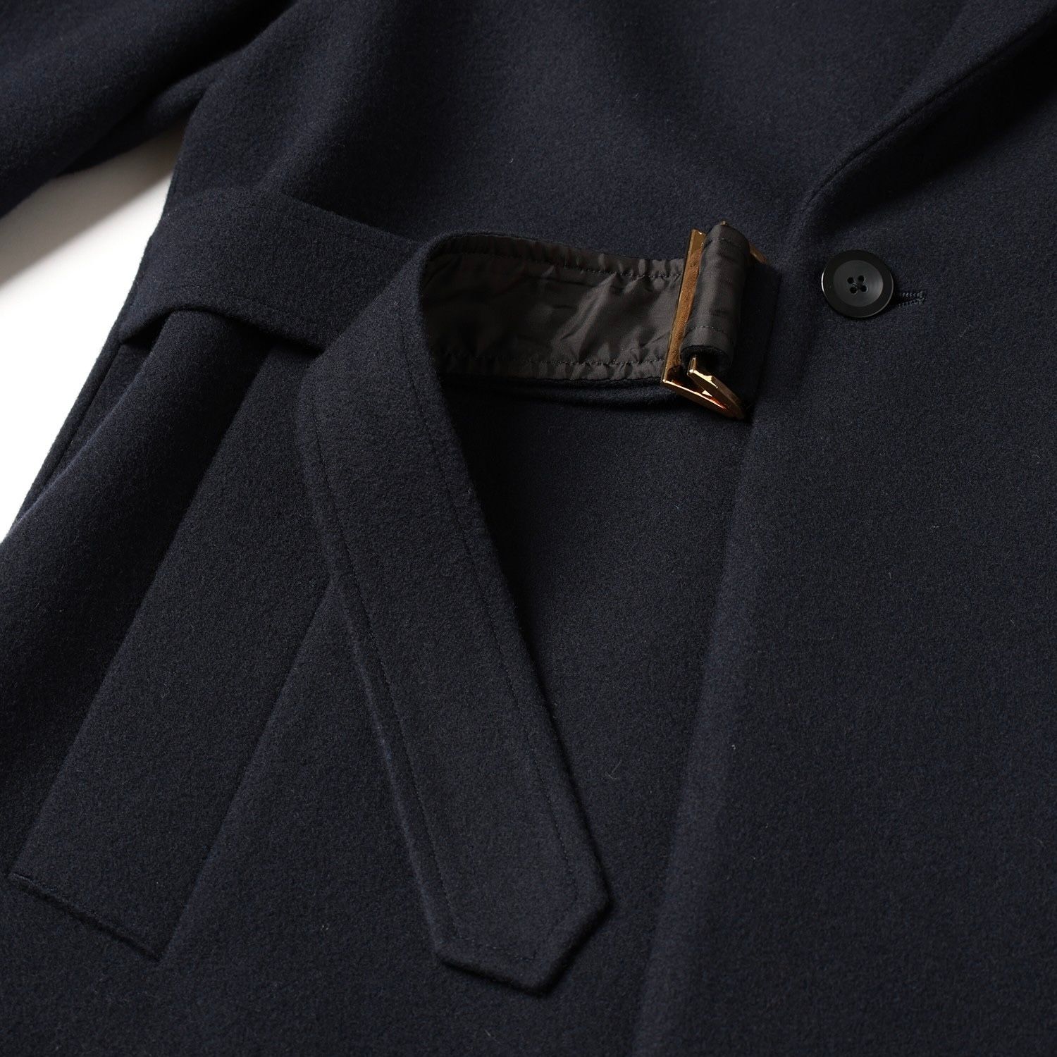 【残り一点】Lamb Wool Melton Tie Locken Long Chester Coat