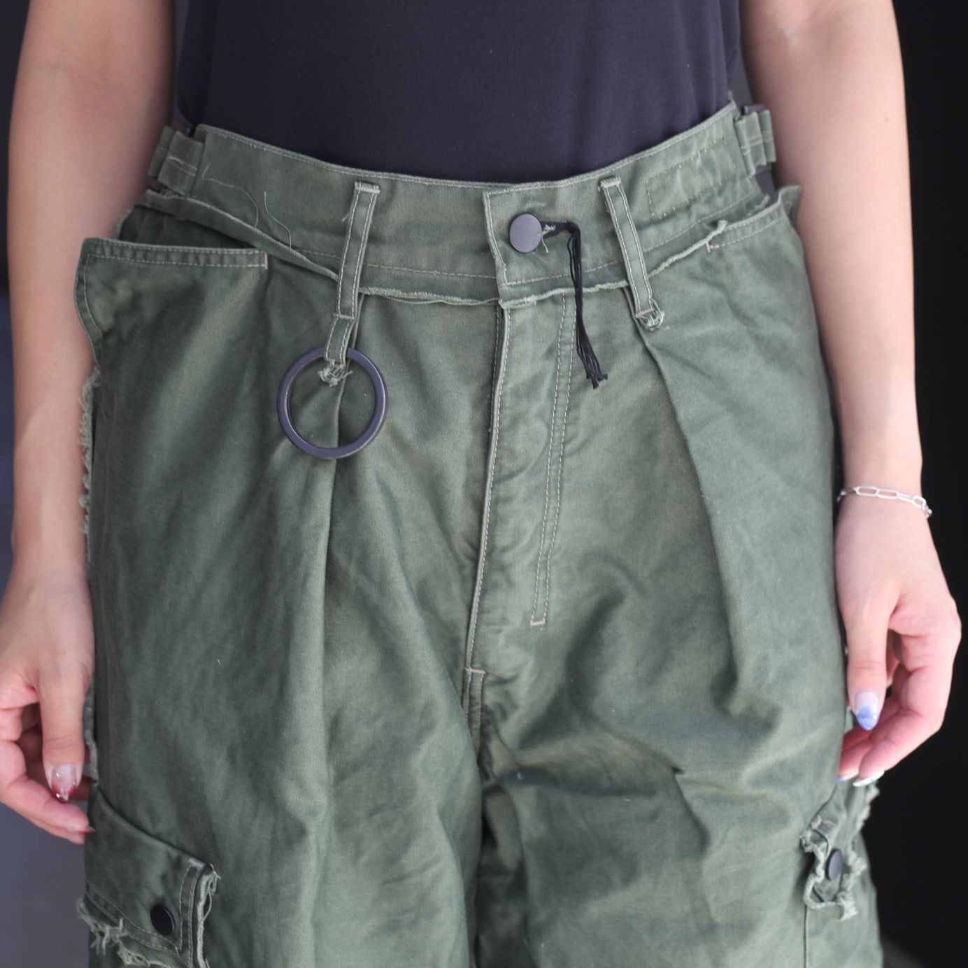 【残り一点】Slash Seam Twist Cargo Pants(PIGMENT DYED MOLESKIN)