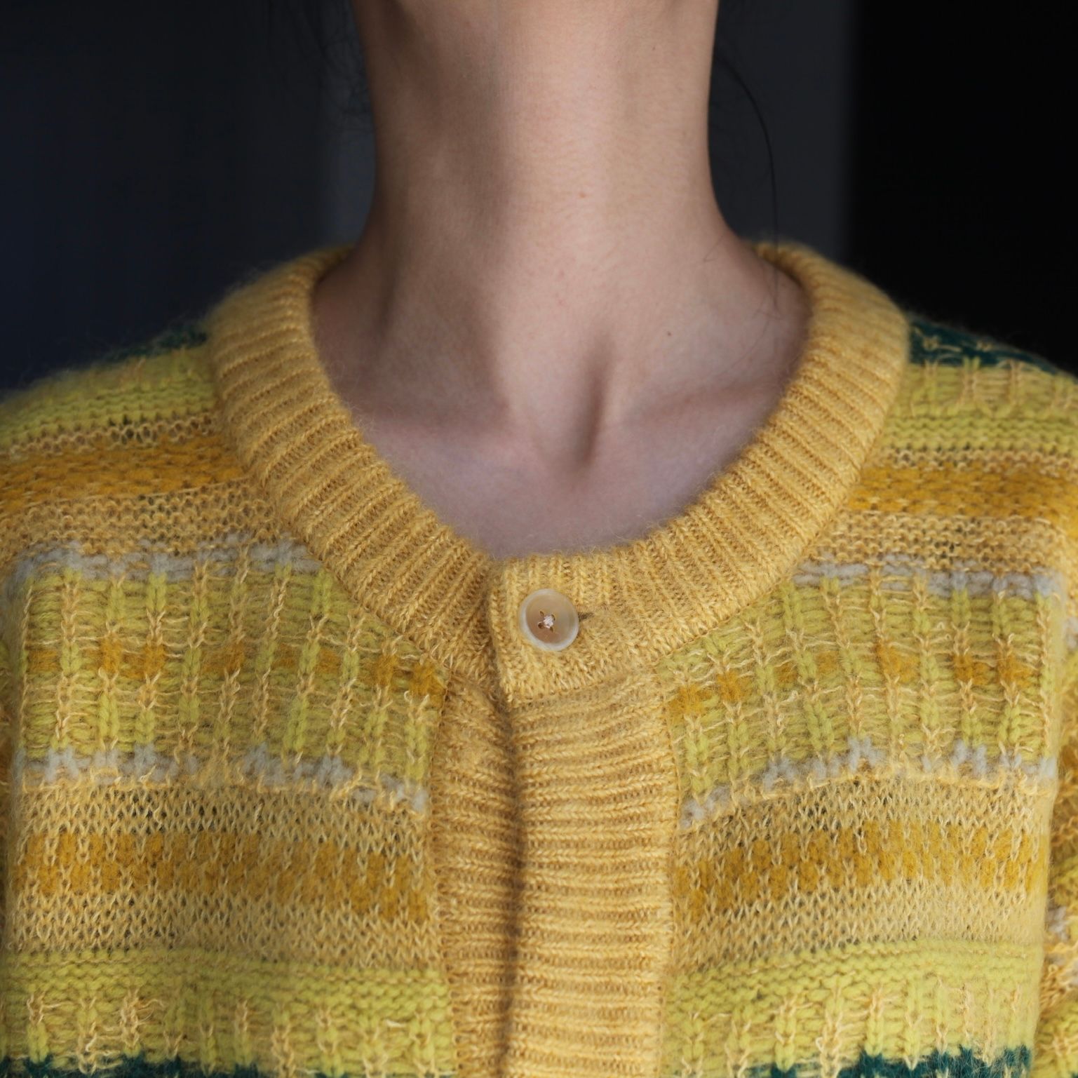 stein◇カーディガン/M/モヘア/453/SILK MOHAIR FAIR ISLE KNIT