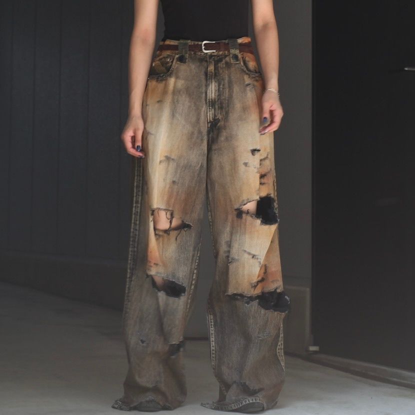 KIDILL - 【残り一点】Destroy Denim Pants(BIO WASH WITH BLEACH) | ACRMTSM ONLINE  STORE