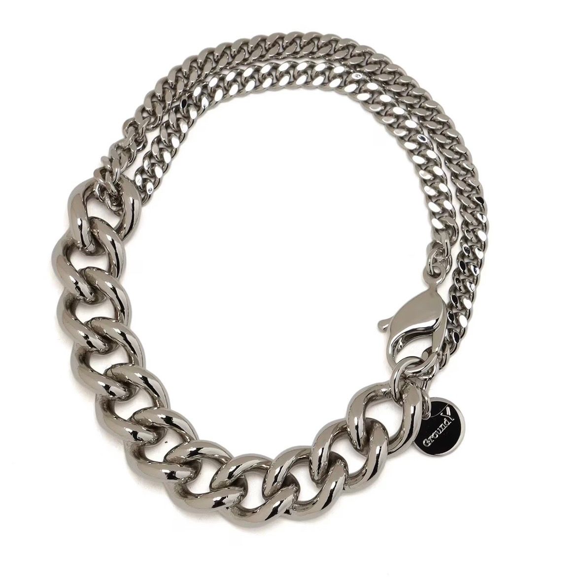 【残り一点】二重チェーンブレスレット(SILVER)