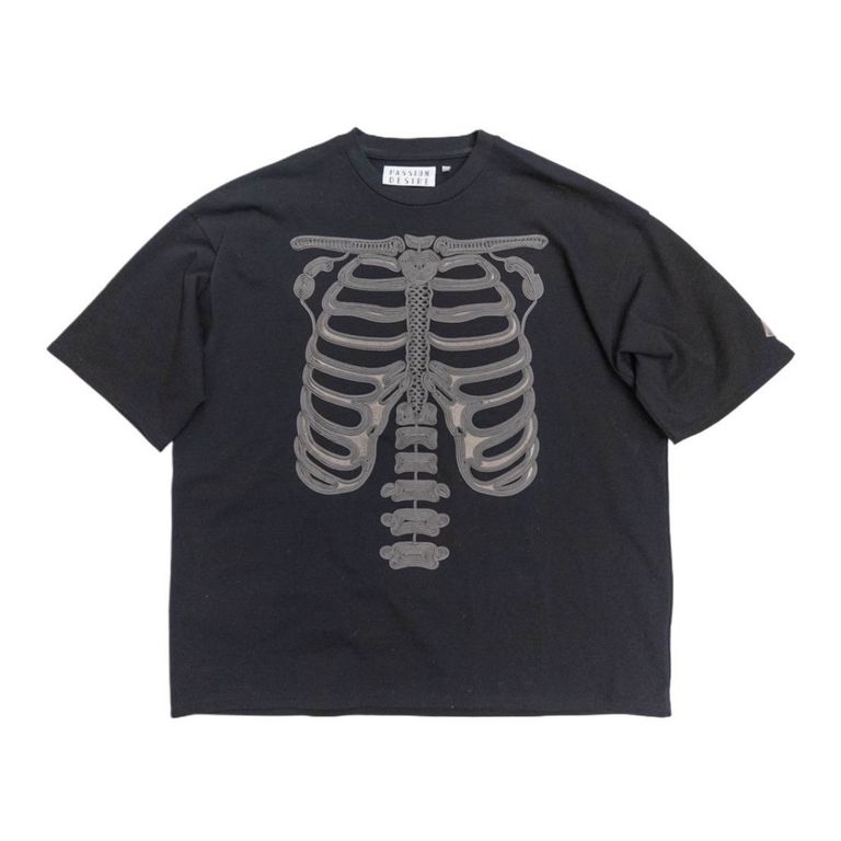 el conductorH - 【残り一点】Cord Embroidered T-shirt(BONES 