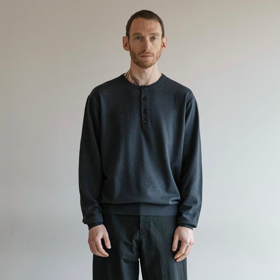 【残り一点】French Henry Neck Knit