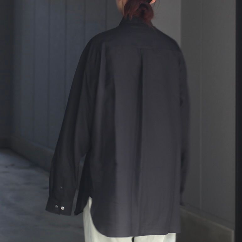 【残りわずか】Wool/Silk Regular Collar Shirt