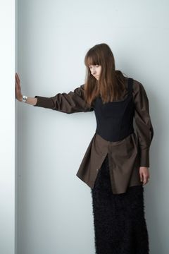 オーバーシャツ  - C OVER SHIRT - BROWN