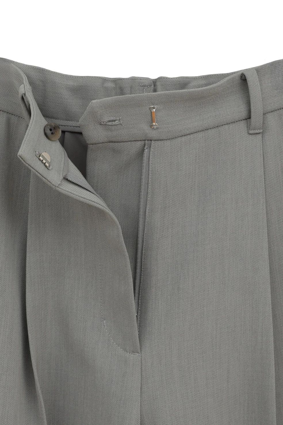 【関税込み】doublet グレー ラインストーン ラウンジパンツ CLANE - 2WAY TUCK STRAIGHT PANTS GREY - タックストレート