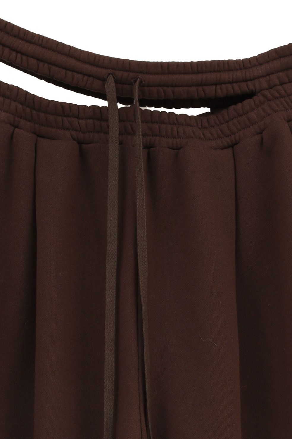 スラッシュ ウエスト スウェットパンツ - SLASH WAIST SWEAT PANTS (BROWN)