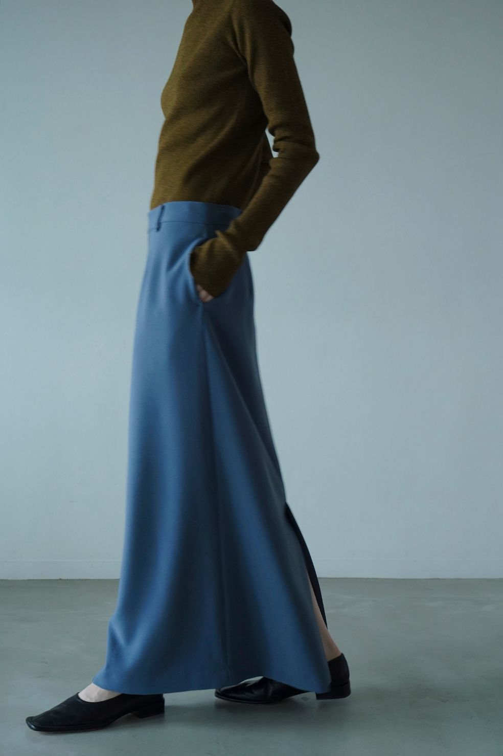 2WAY ADJUST LOW WAIST SKIRT アイボリー ロングスカート スカート レディース 店舗良い