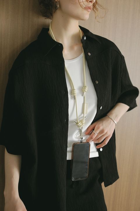 ITTI×MANOF HERRIE PHONE STRING - スマートフォンケース用ボディストラップ - IVORY
