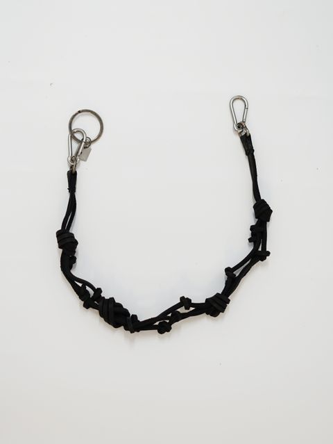 【CRD0】 キーチェーン/ ウォレットコード │ KEY CHAIN  GROPPONE FULL GRAIN (BLACK)