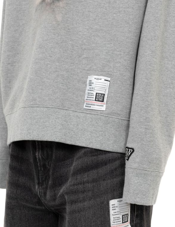 キャットプリントスウェットシャツ - Cat Printed Sweatshirt (GREY)