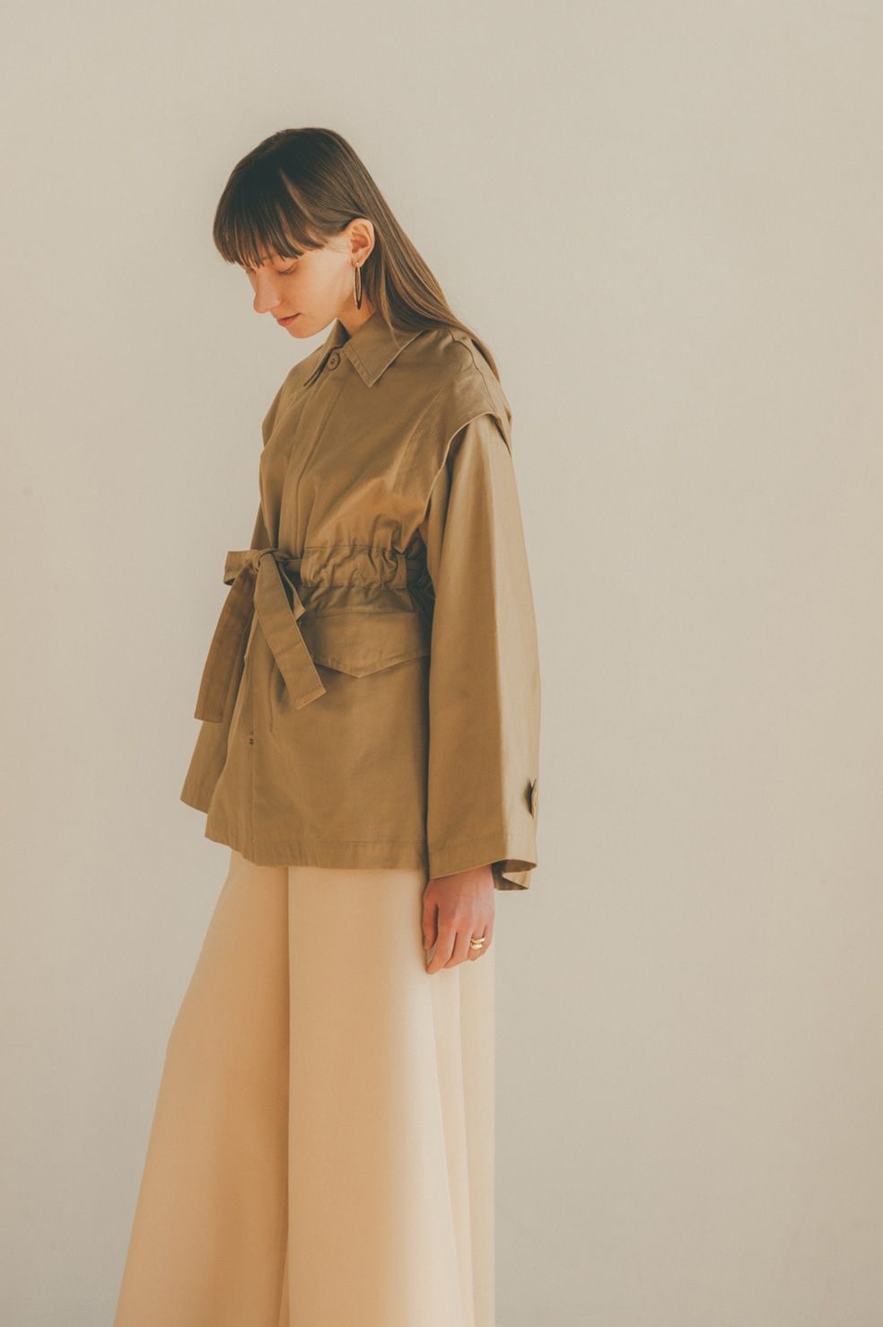 CLANE - 2WAY MILITARY JACKET - BEIGE | ADDICT WEB SHOP