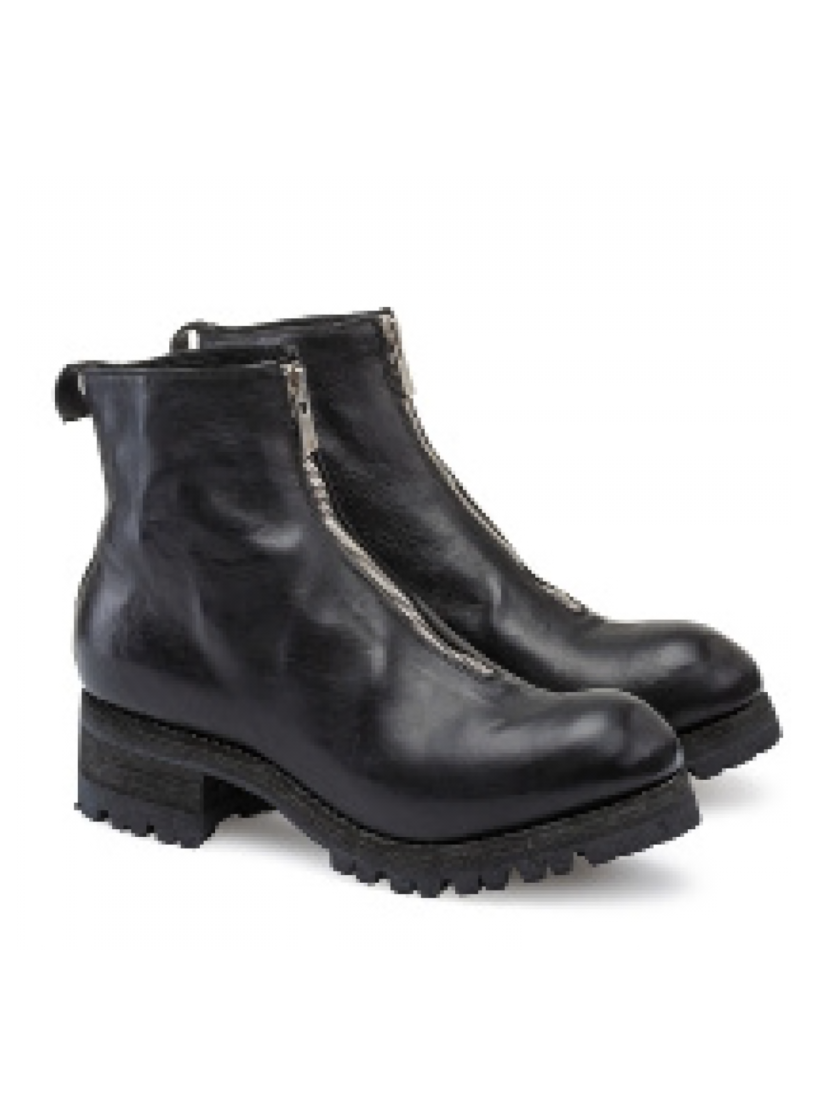 【PL1】 フロントジップ ブーツ - Front Zip Boots Vibram Sole (BLACK)