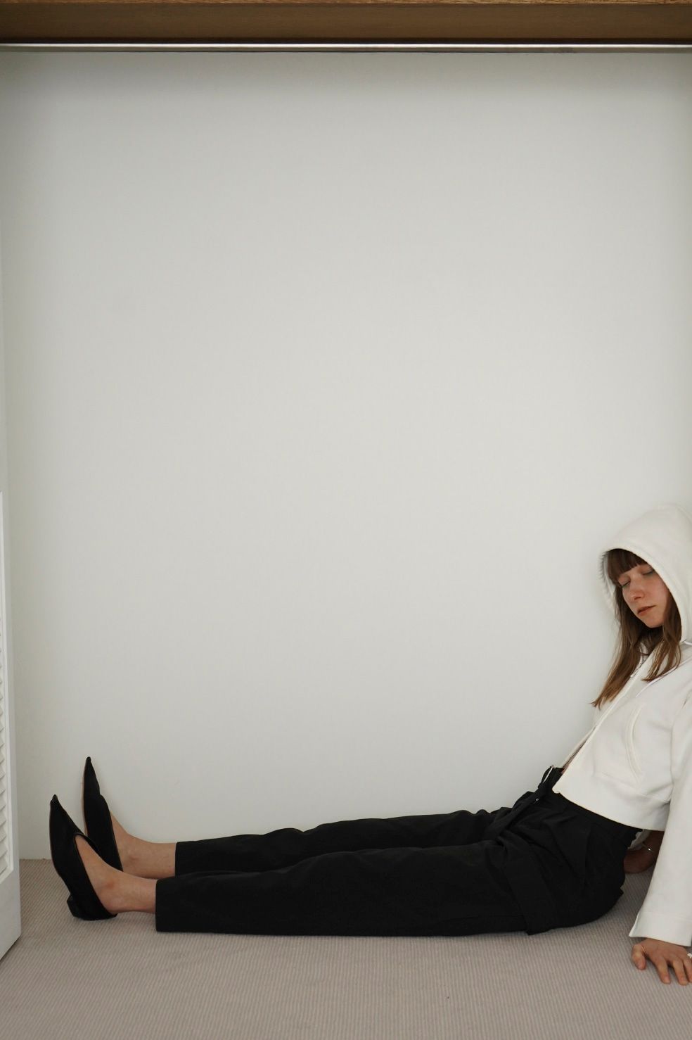 ハイウエスト バック スリット カーゴパンツ - H/W BACK SLIT CARGO PANTS - BLACK