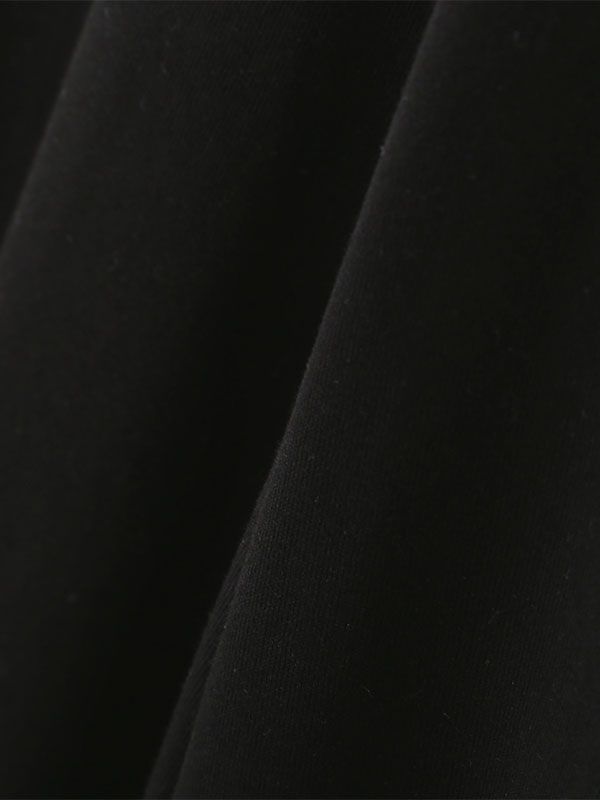 Vネックリラクシーオールインワン - BLACK