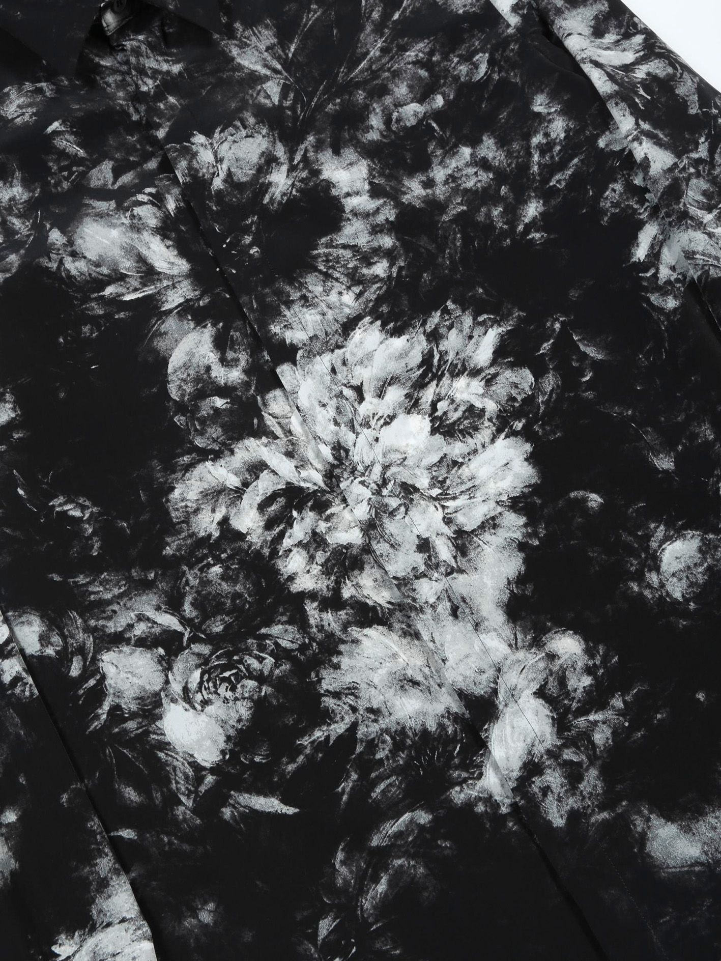 フラワープリントシャツ - Flower Print Shirt - BLACK×GRAY