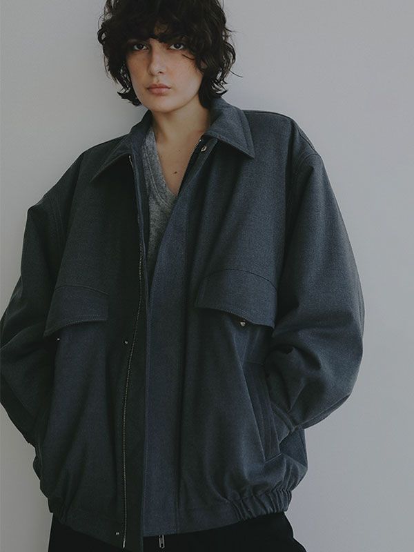 パディングワークブルゾン (GREY)