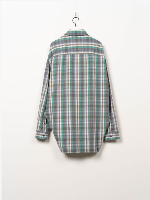 チェック ロングスリーブ シャツ - Check Long Sleeve Shirt (GREEN)