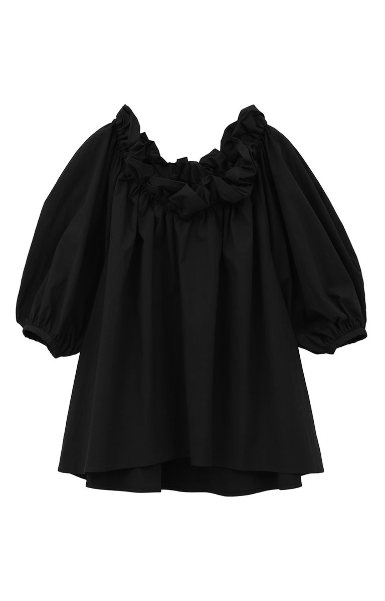 CLANE - パフネックトップス - 2WAY PUFF NECK TOPS - BLACK | ADDICT 