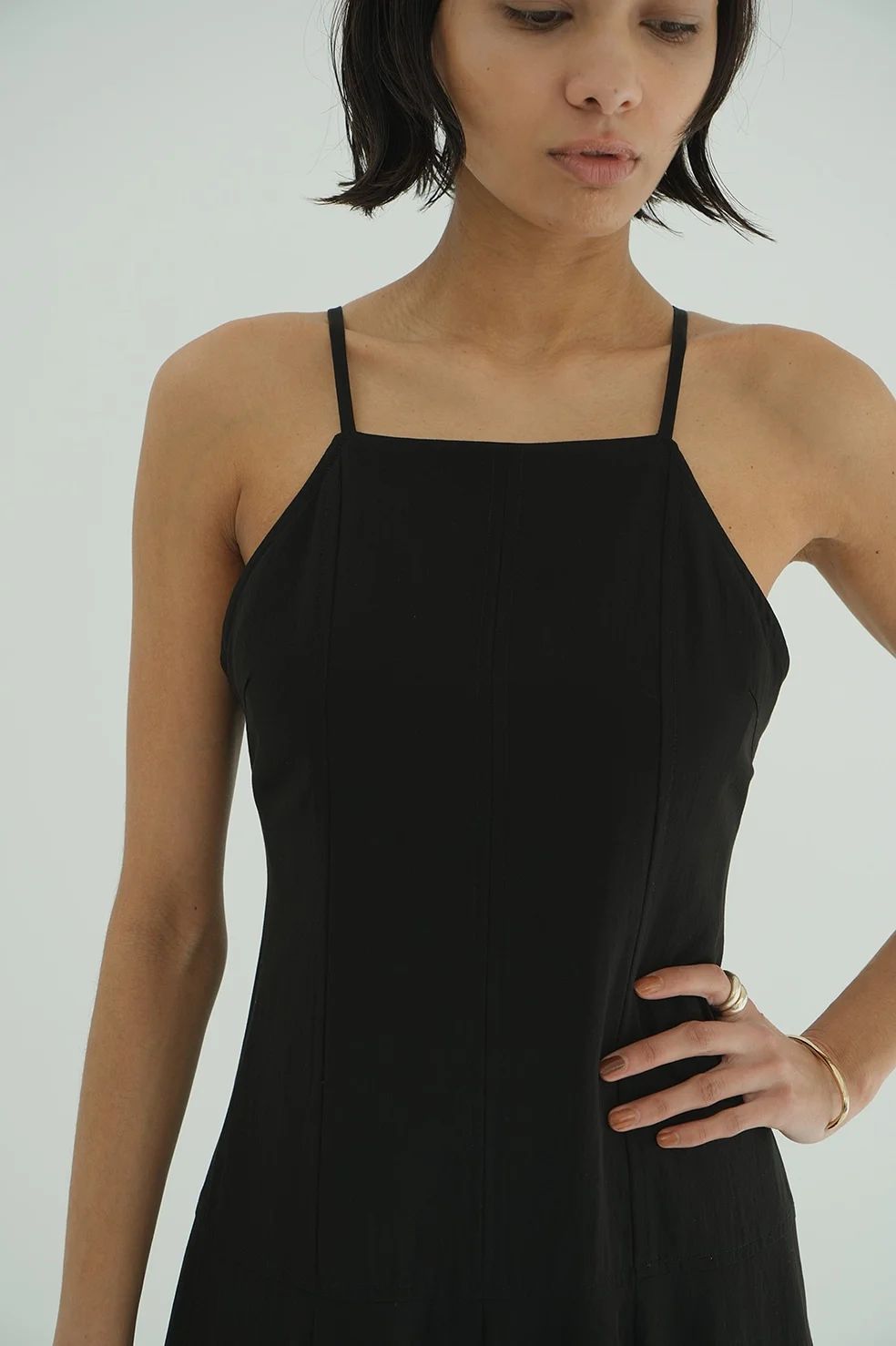 CLANE - フレアキャミワンピース - FLARE CAMI ONEPIECE BLACK