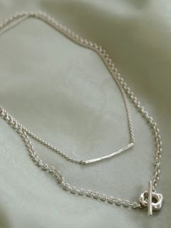 バブルラリエット SV シルバー ネックレス 全長 75cm シンプル デザイン ユニセックス アクセサリー