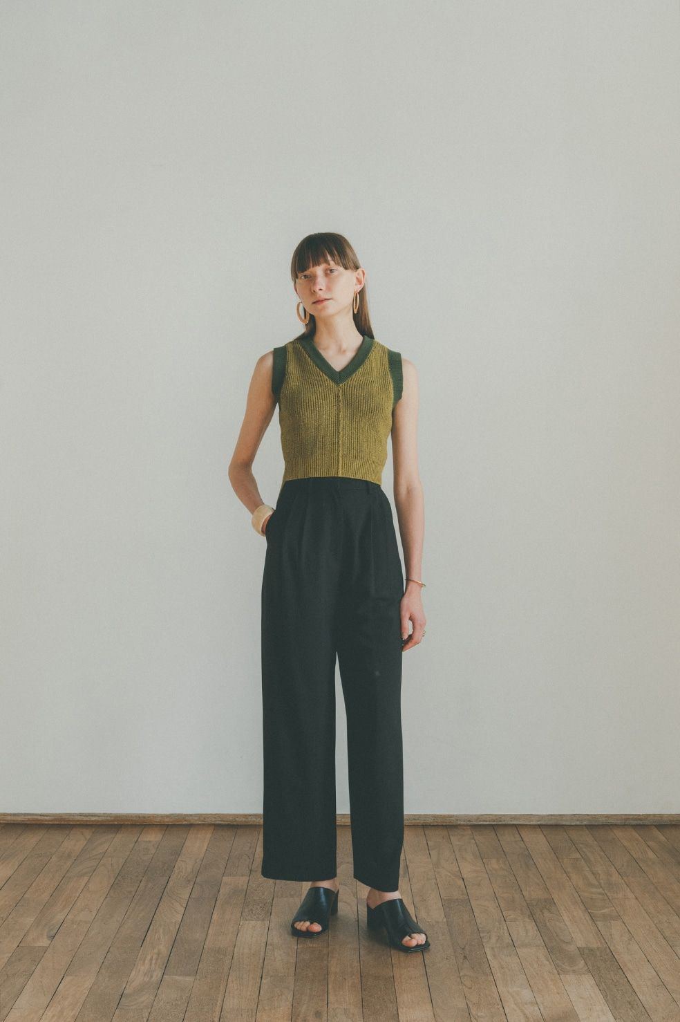【22SS 2nd】 ベーシックタックパンツ - BASIC TUCK PANTS - BLACK