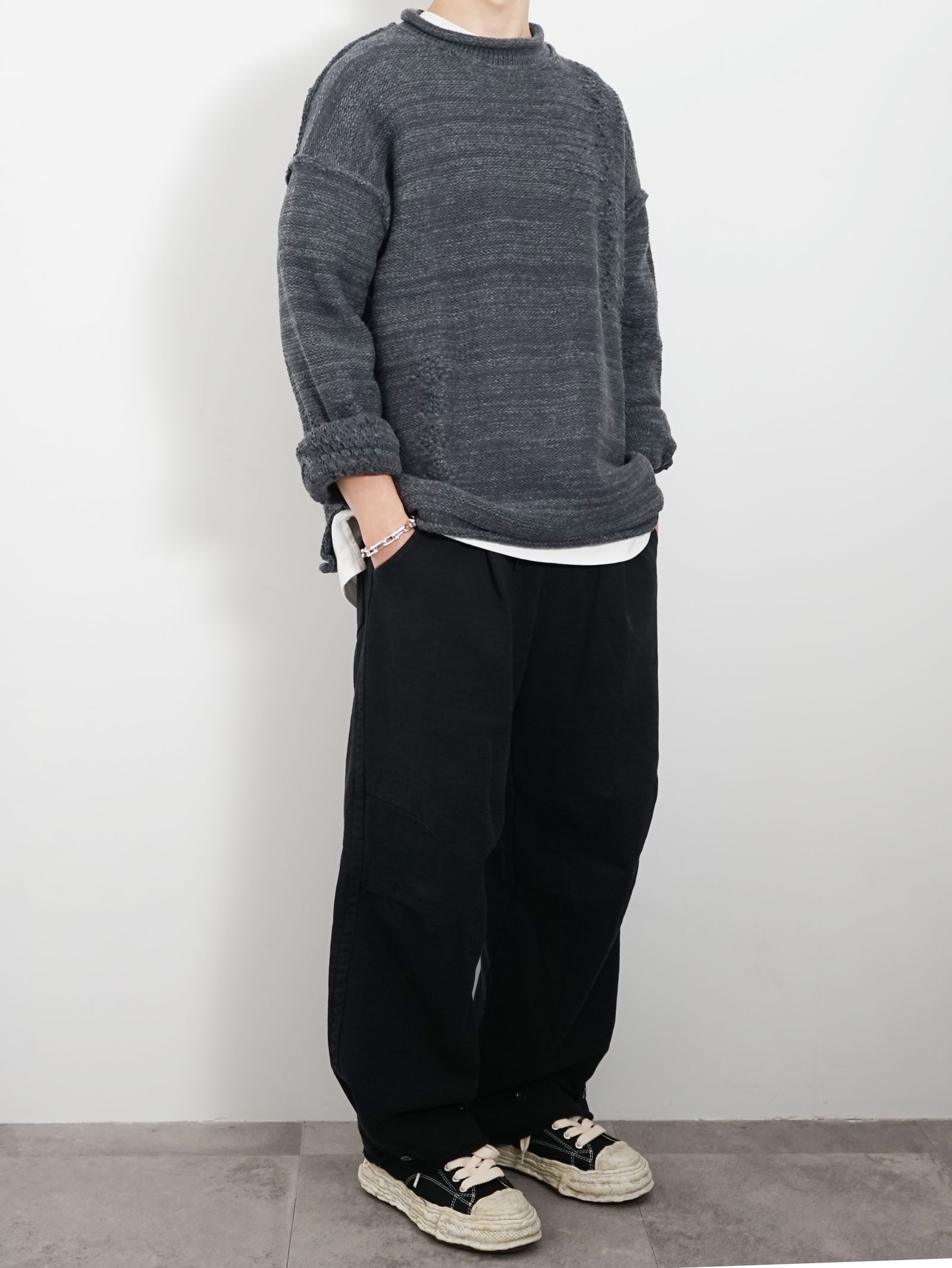 製品染め スウェットワイドパンツ - GARMENT DYE HEAVY JERSEY WIDE SWEAT PANTS