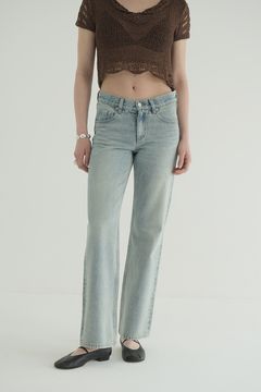 ローウエスト スリムデニムパンツ - LOW WAIST SLIM DENIM PANTS ICE BLUE
