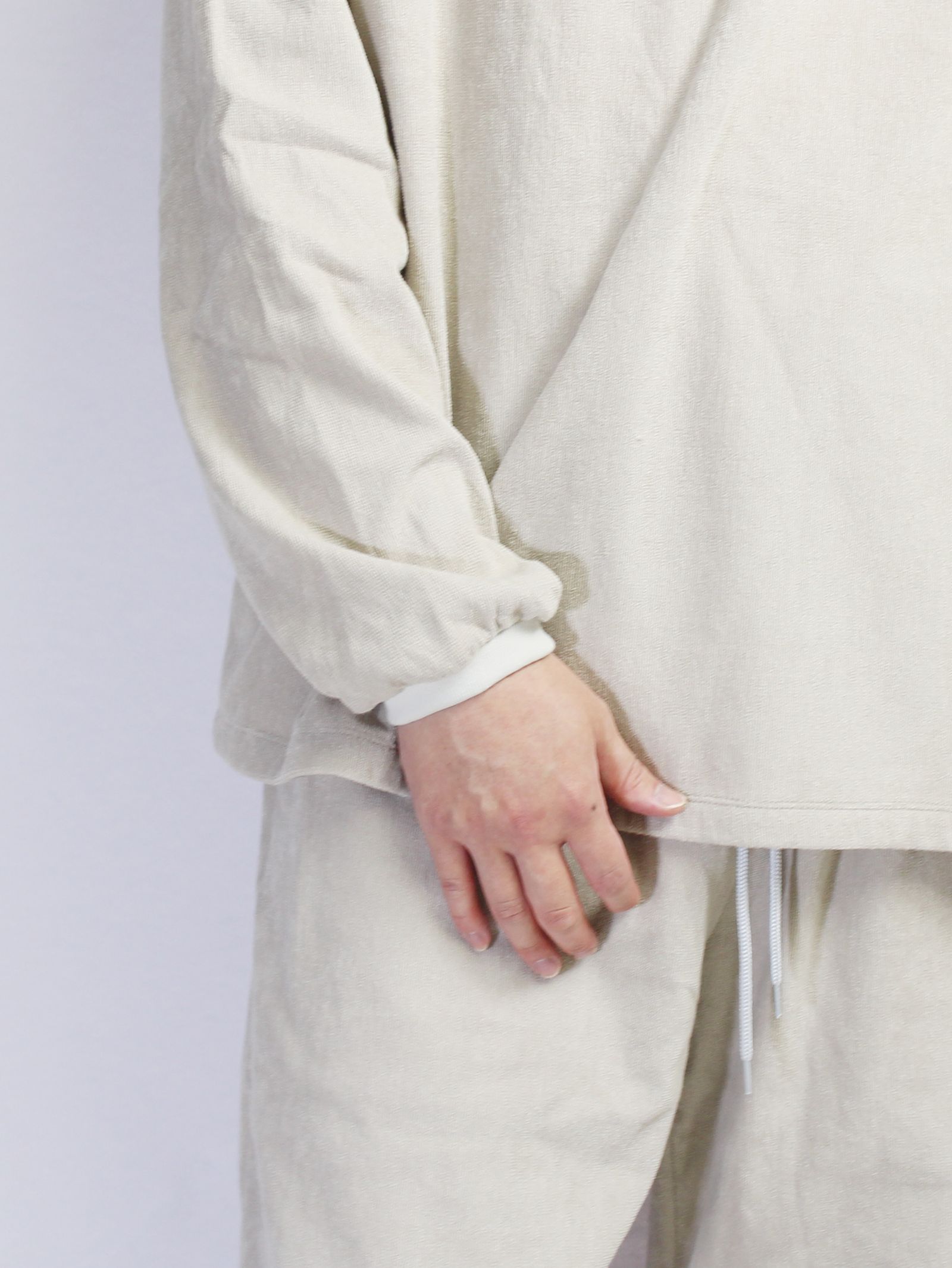 ロングスリーブ Tシャツ 1ミリパイル - BEIGE