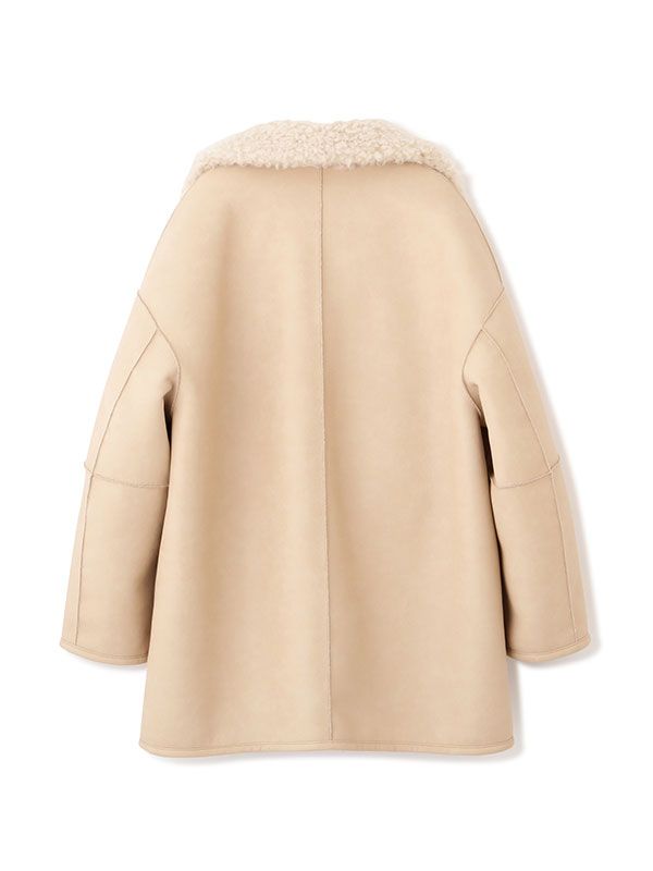 ETRE TOKYO - リバーシブルムートンミドルコート - LIGHT KHAKI ETRE TOKYO - リバーシブルムートンミドルコート - LIGHT KHAKI