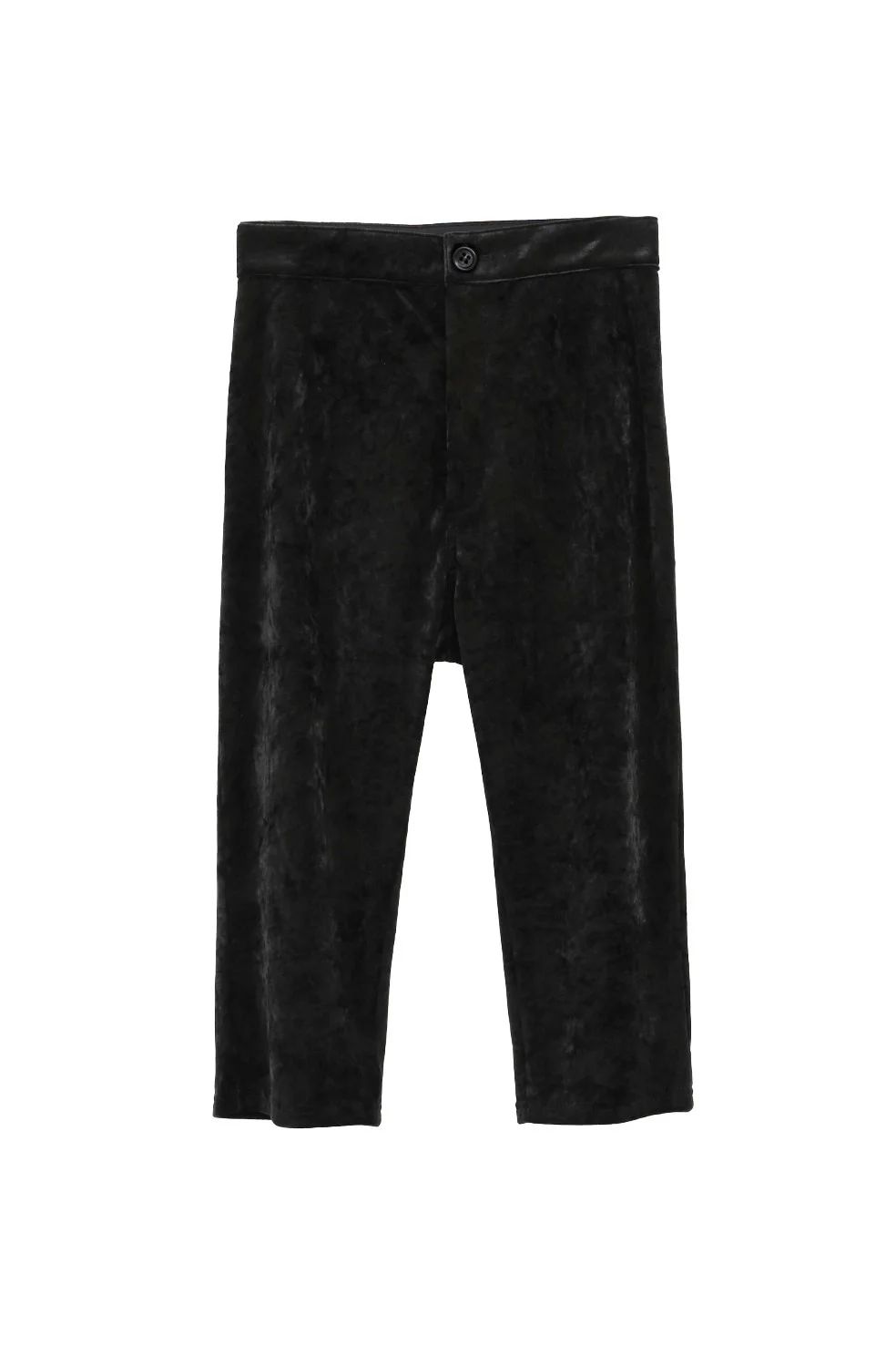 ベロアカプリパンツ -  VELOUR CAPRI PANTS BLACK
