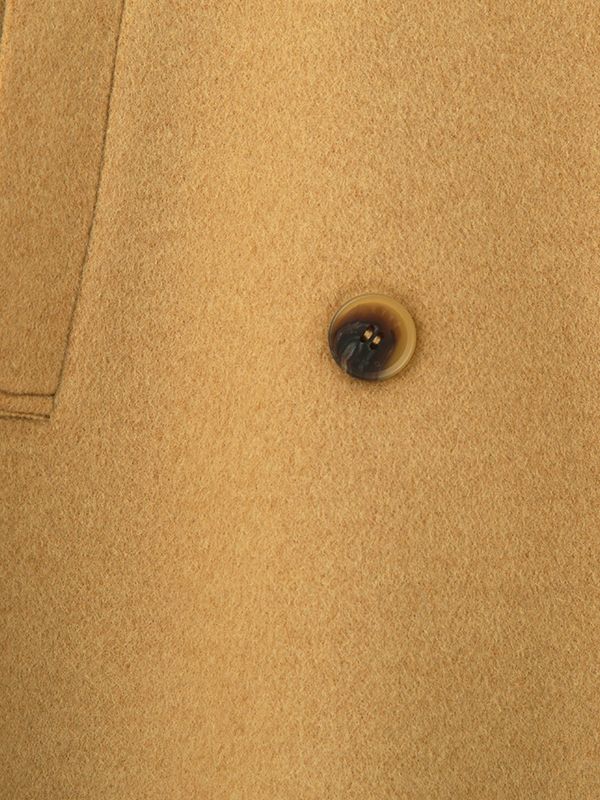ダブルブレストリバーロングコート - BEIGE