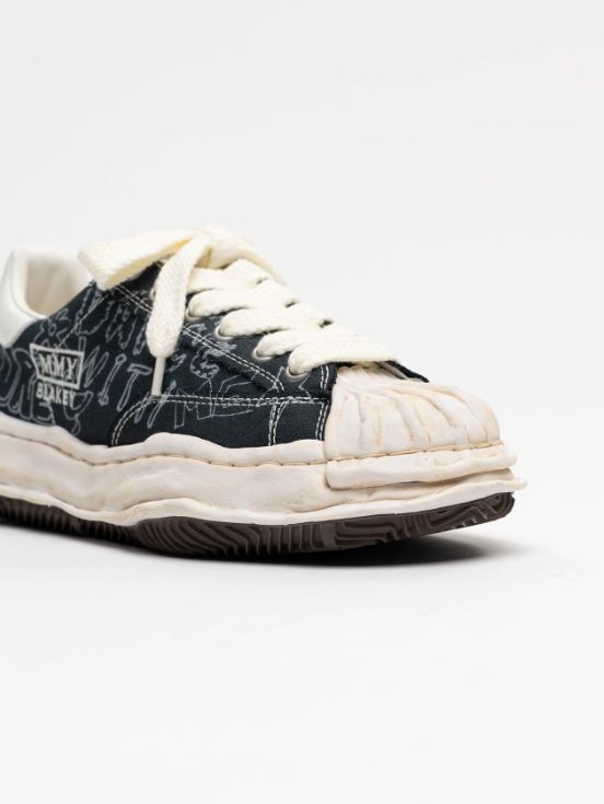 【BLAKEY / ブレイキー】オリジナルソールスニーカー  | OG Sole Graffiti Printed Canvas Low_top Sneaker (BLACK)