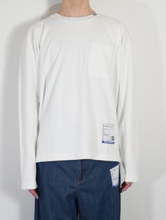 ポケットロングスリーブカットソー - POKET LS TEE - WHITE