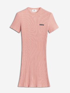 ポロドレス - HANDWRITING LABEL RIBBED POLO DRESS