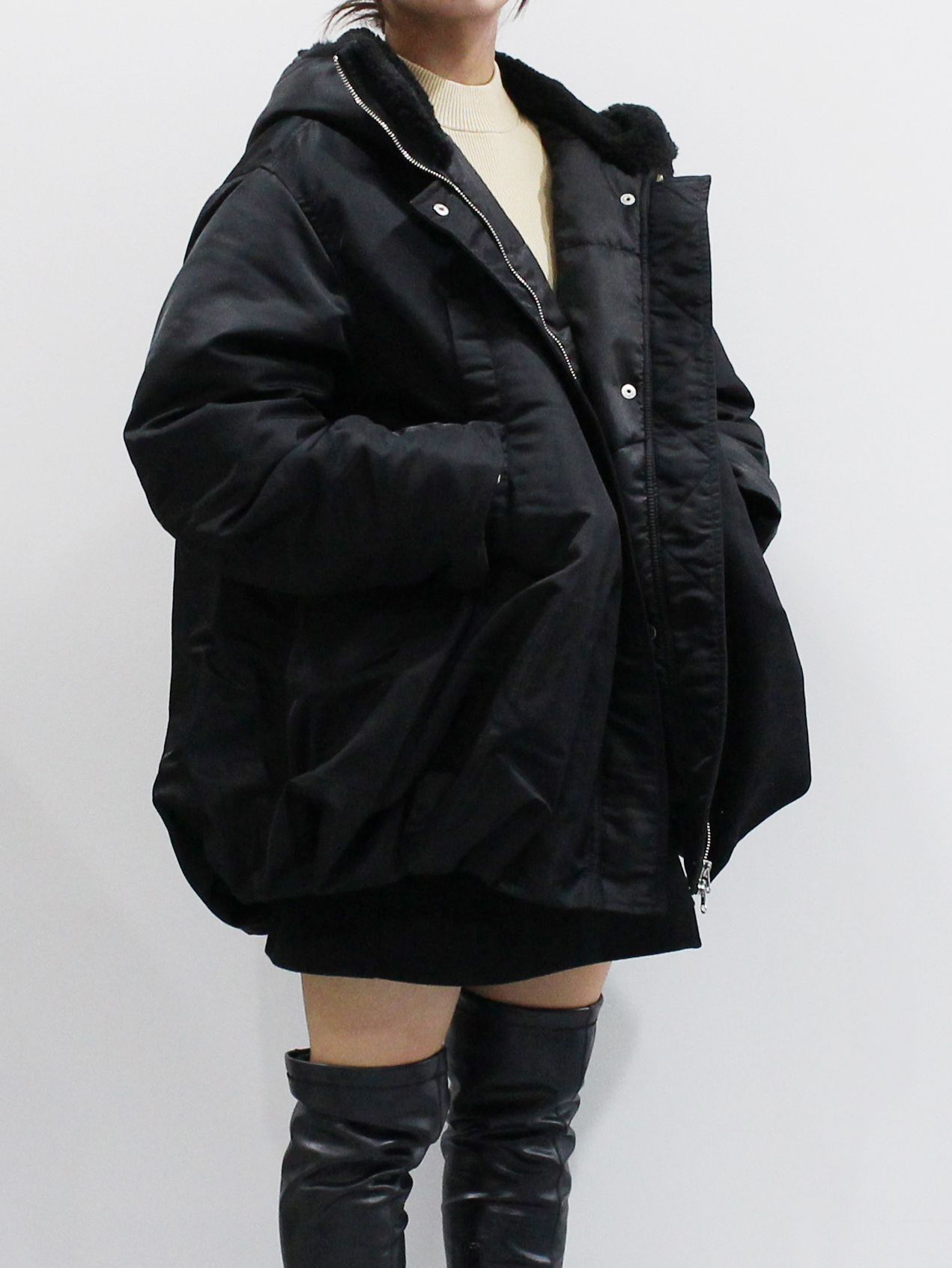 【極美品】CLANE N3B ブラック 1 CLANE - ミリタリージャケット - BALLOON DESIGN HOODED N3B