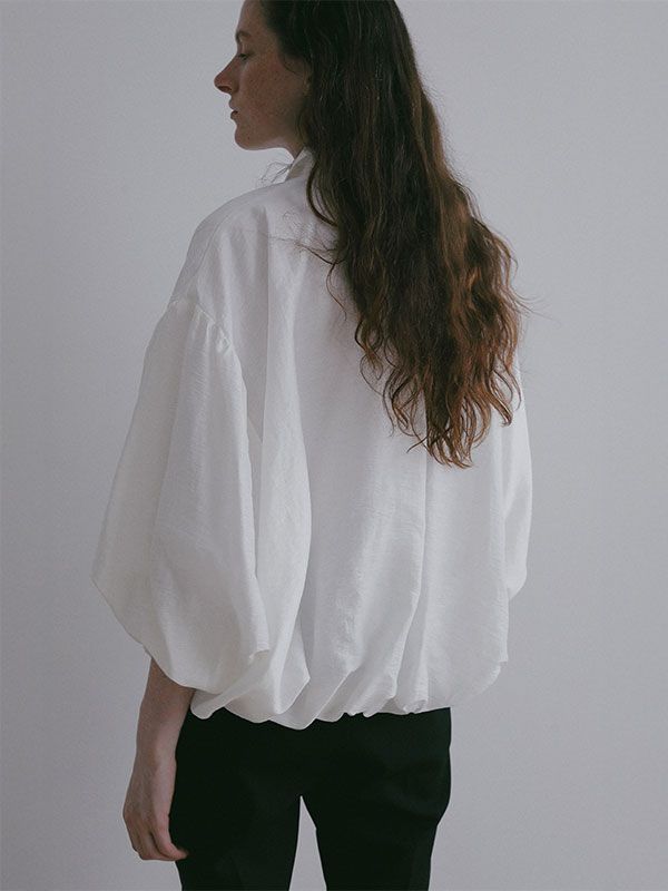 ボリュームスリーブバルーンシャツ (WHITE)