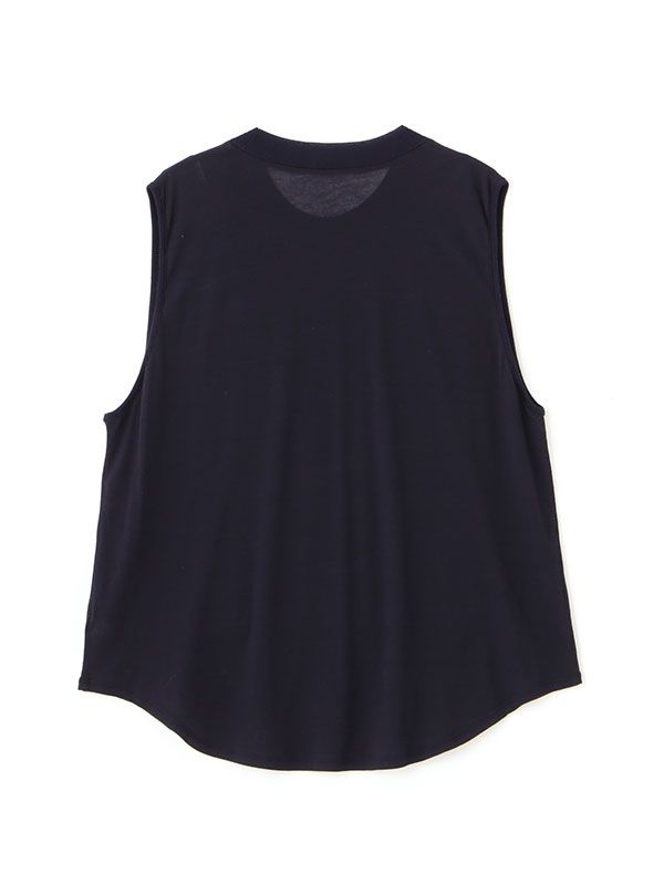 ノースリーブシアープルオーバー - NAVY