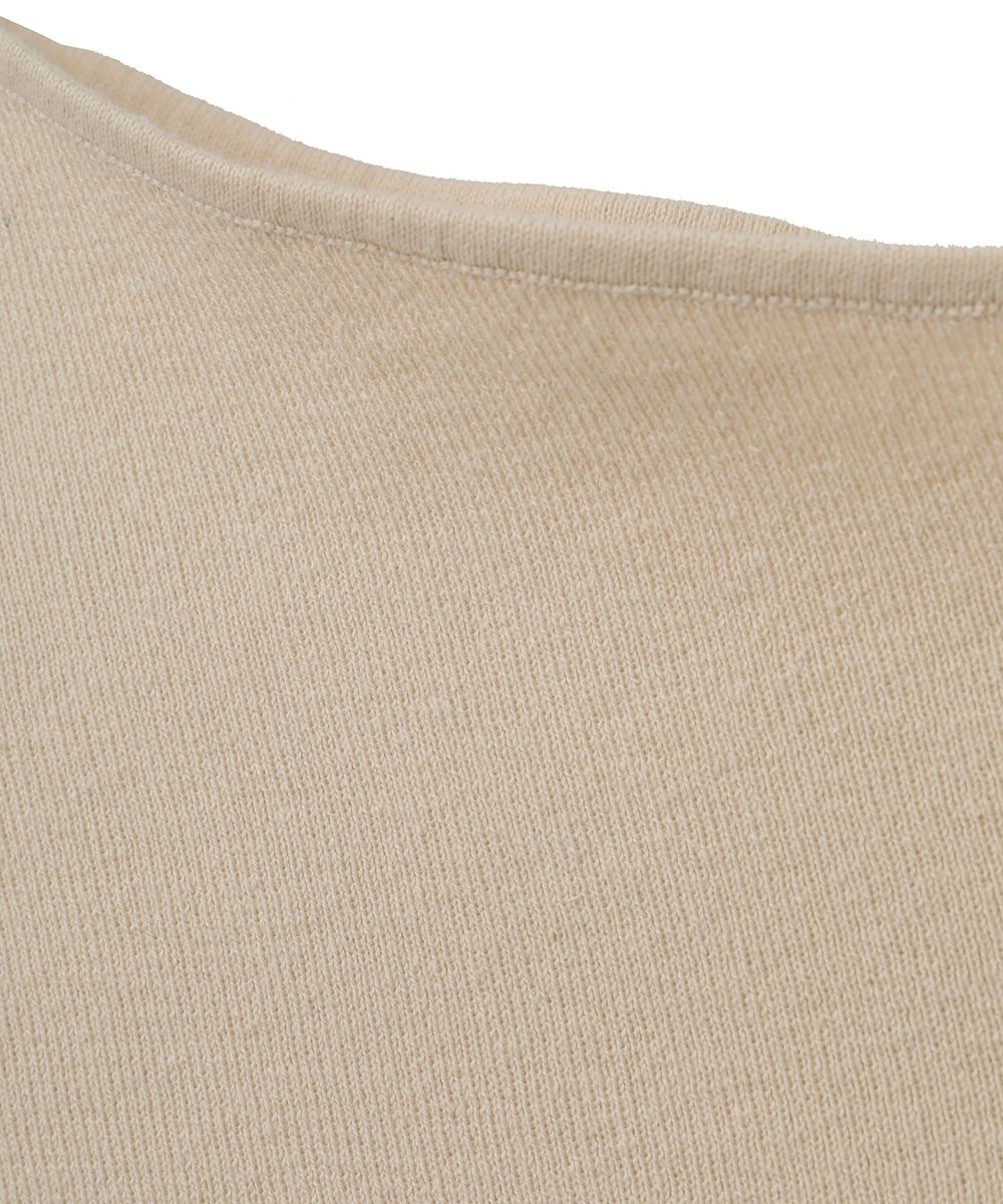 ワンショルダーリーズトップストップス  -  ONE SHOULDER LOOSE KINIT TOPS - IVORY
