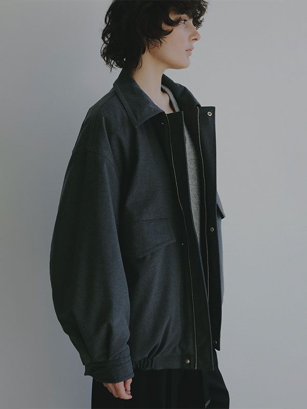 パディングワークブルゾン (GREY)
