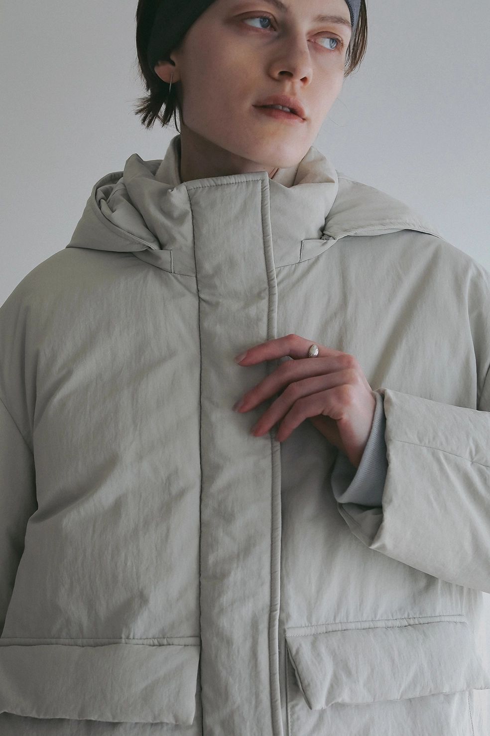 ダウンジャケット｜POCKET DOWN JACKET （IVORY)