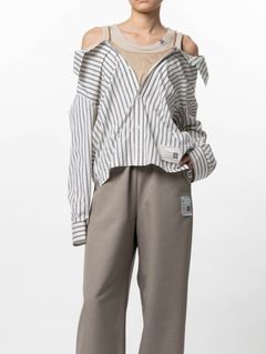 【レディース】レイヤードストライプシャツ | LAYERED STRIPE SHIRTS - WHITE