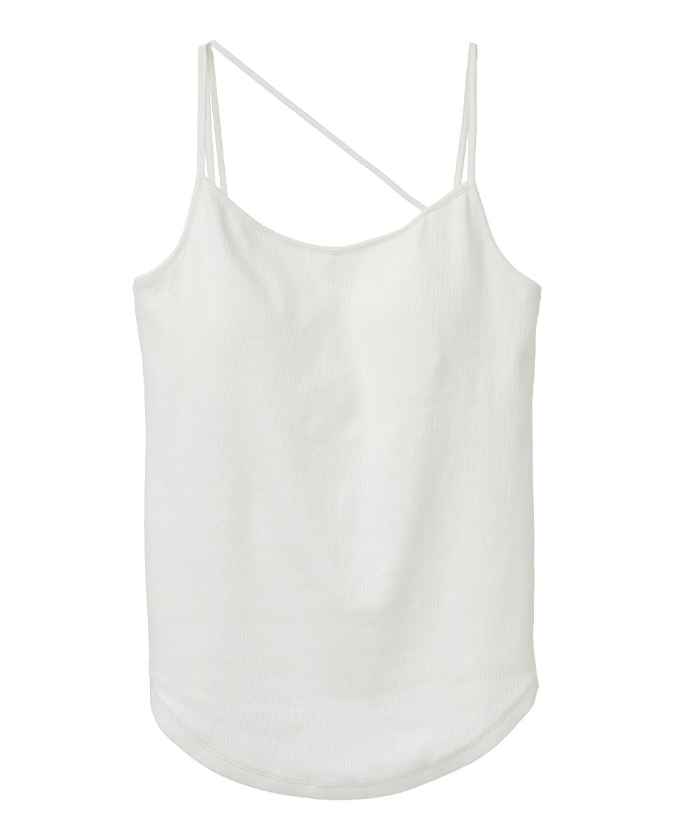 CLANE - キャミソール - SLANT STRAP CAMI TOPS - WHITE | ADDICT WEB SHOP